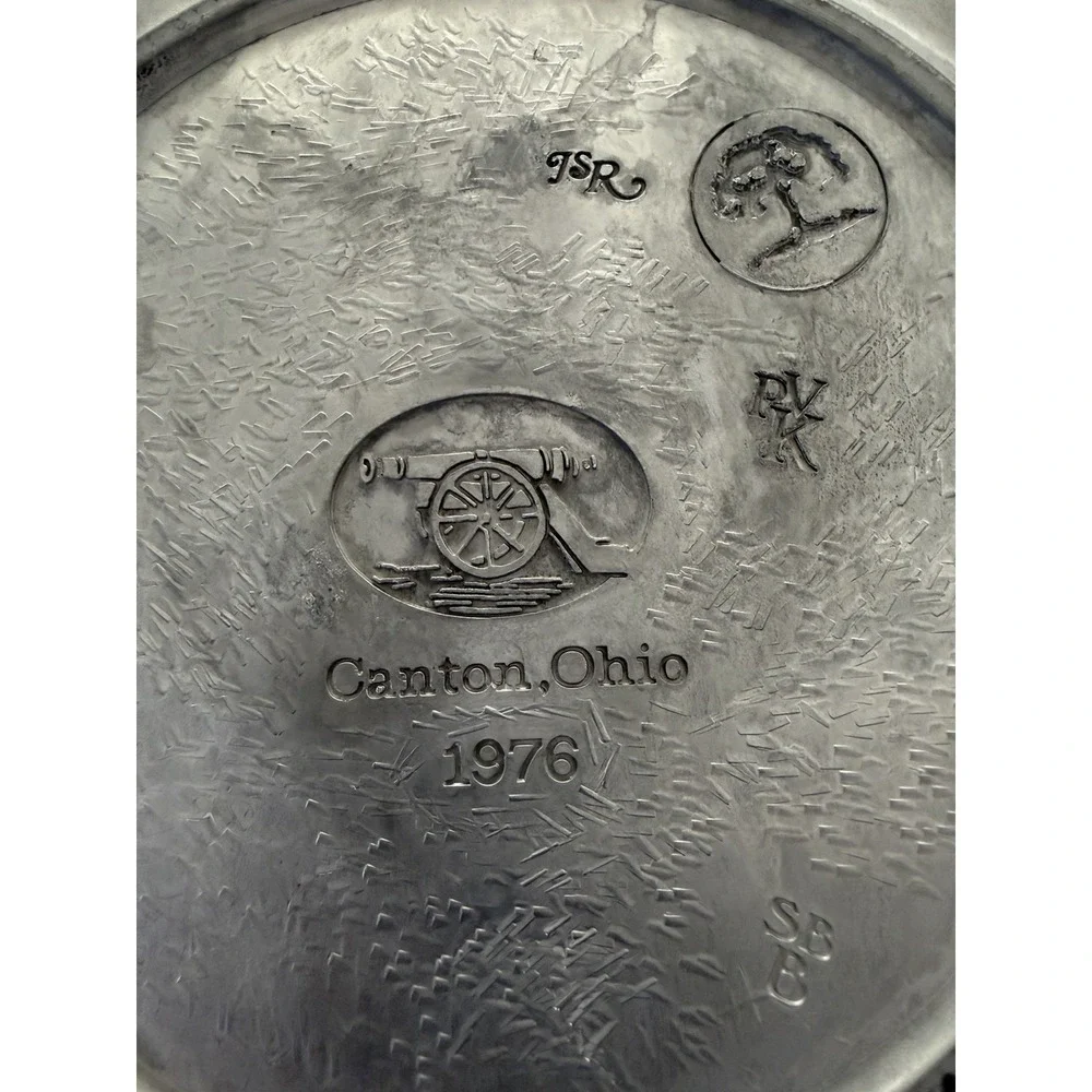 Vintage 1976 Great American Revolution Pewter Plates John Trumbull Set of 2